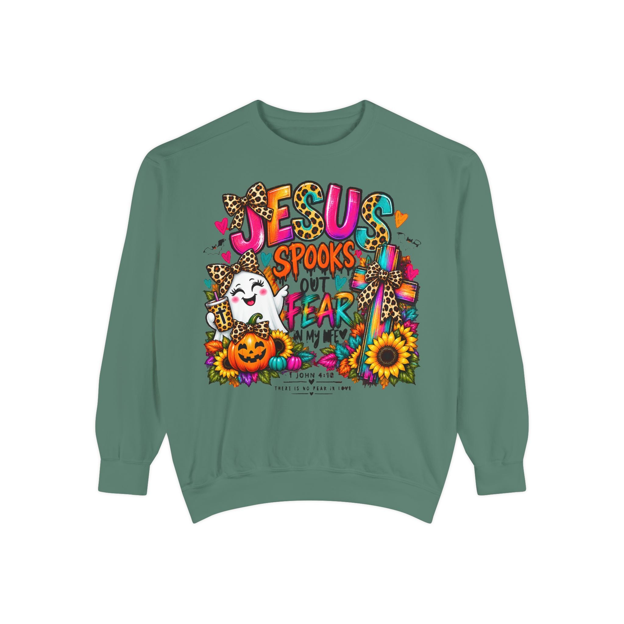Christian Faith Halloween Garment-Dyed Sweatshirt