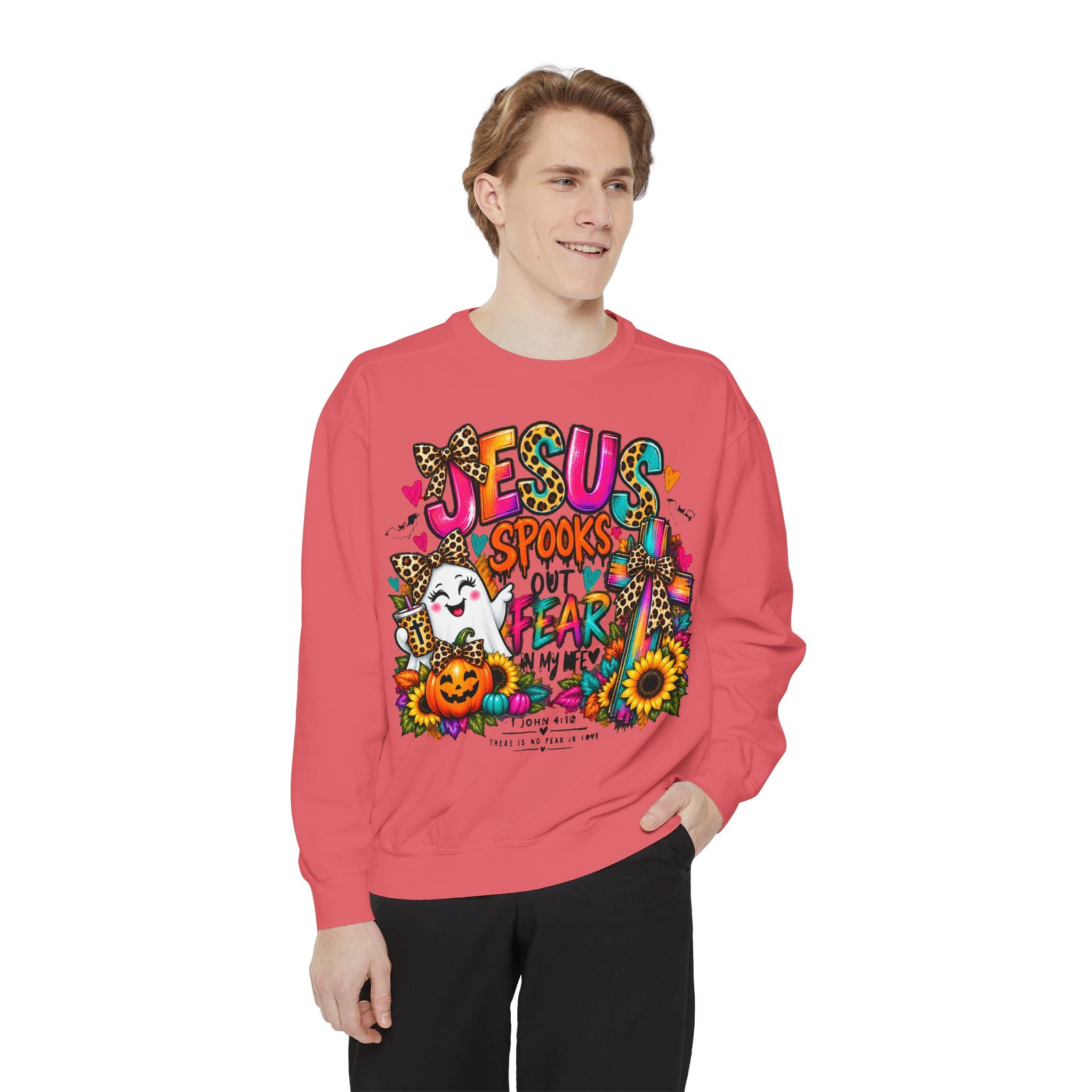 Christian Faith Halloween Garment-Dyed Sweatshirt