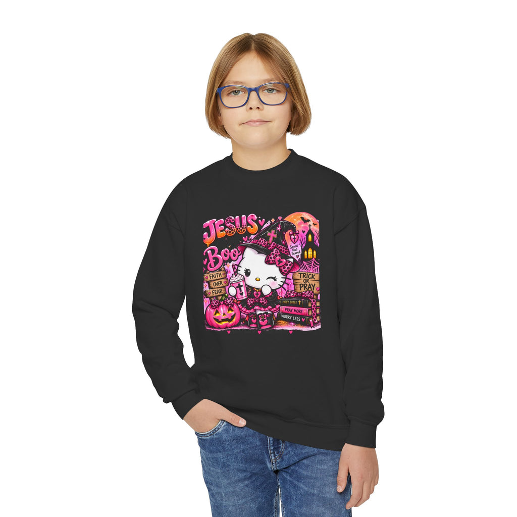 Youth hello kitty Christian Faith Crewneck Sweatshirt
