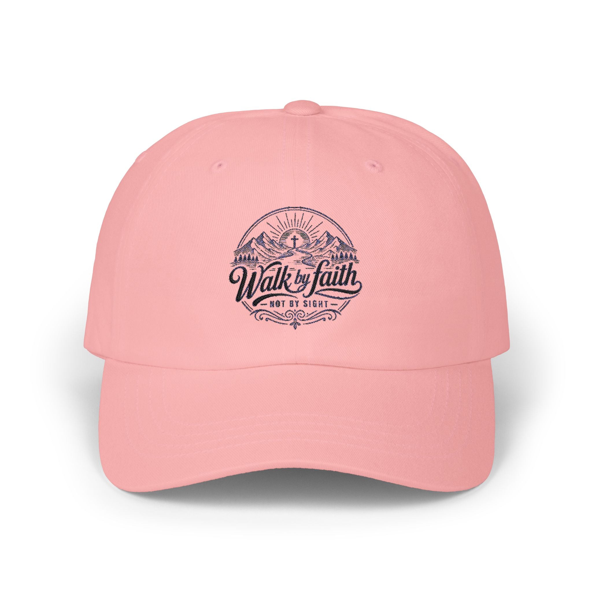 Dad Cap — "Walk by Faith Not by Sight" Embroidered Faith Baseball Hat