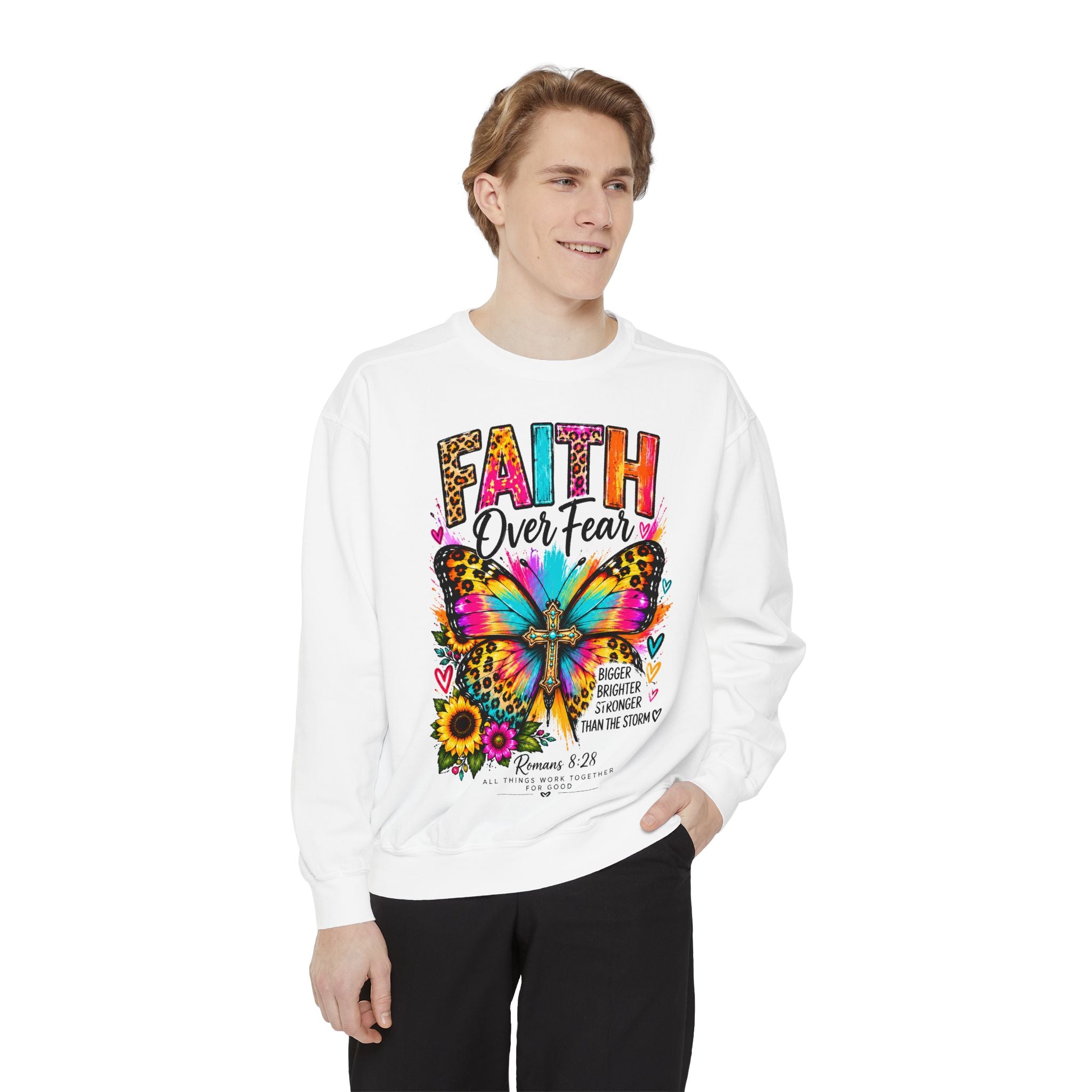Christian Faith for women Garment-Dyed Sweatshirt