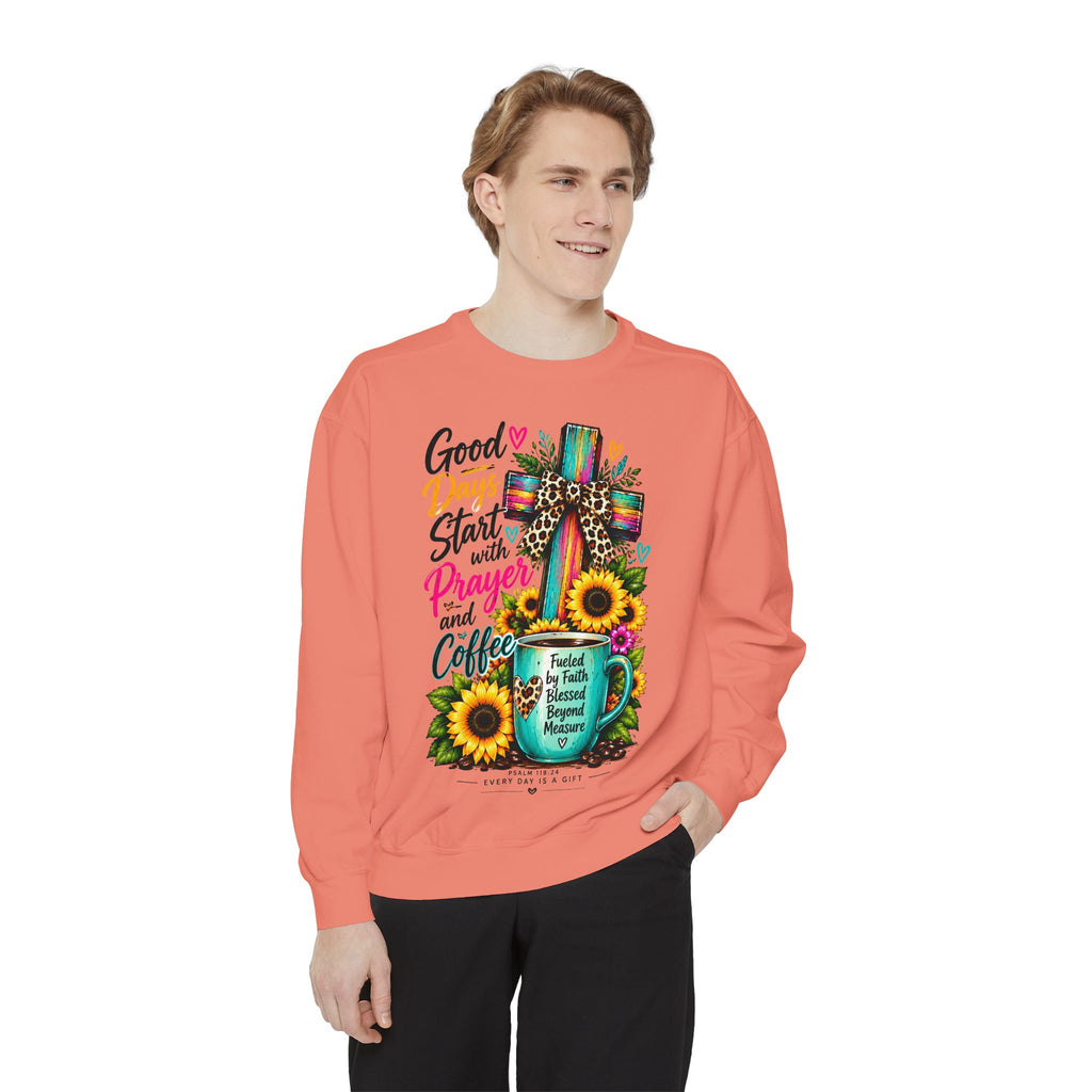 Christian Faith brightens Garment-Dyed Sweatshirt
