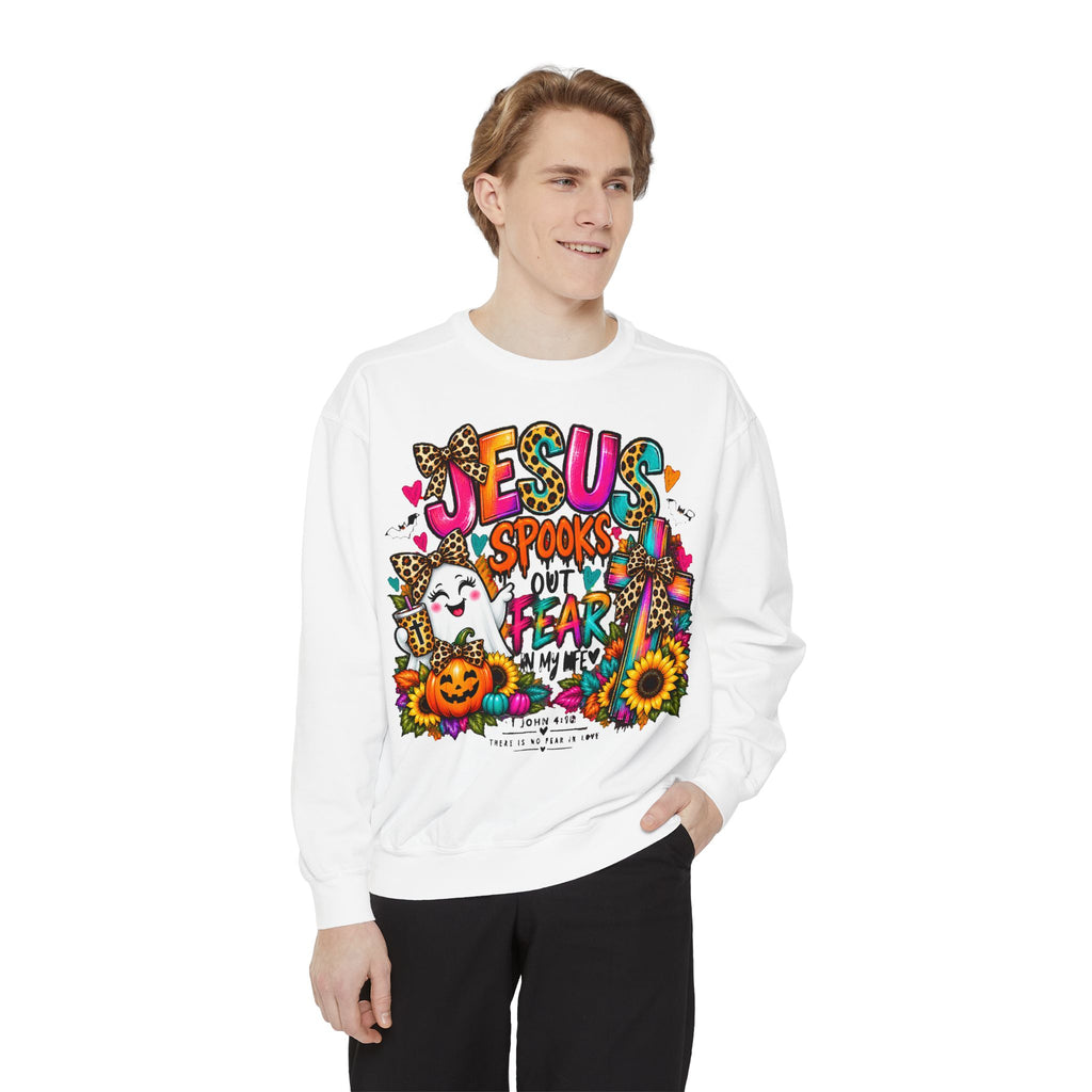 Christian Faith Halloween Garment-Dyed Sweatshirt