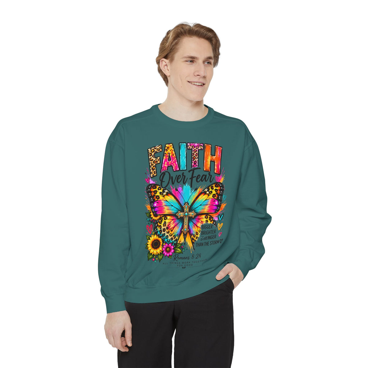 Christian Faith for women Garment-Dyed Sweatshirt