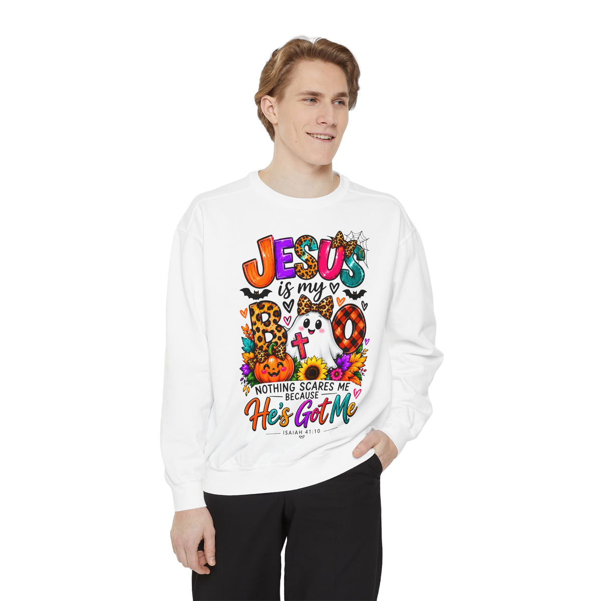Christian Faith Halloween Garment-Dyed Sweatshirt