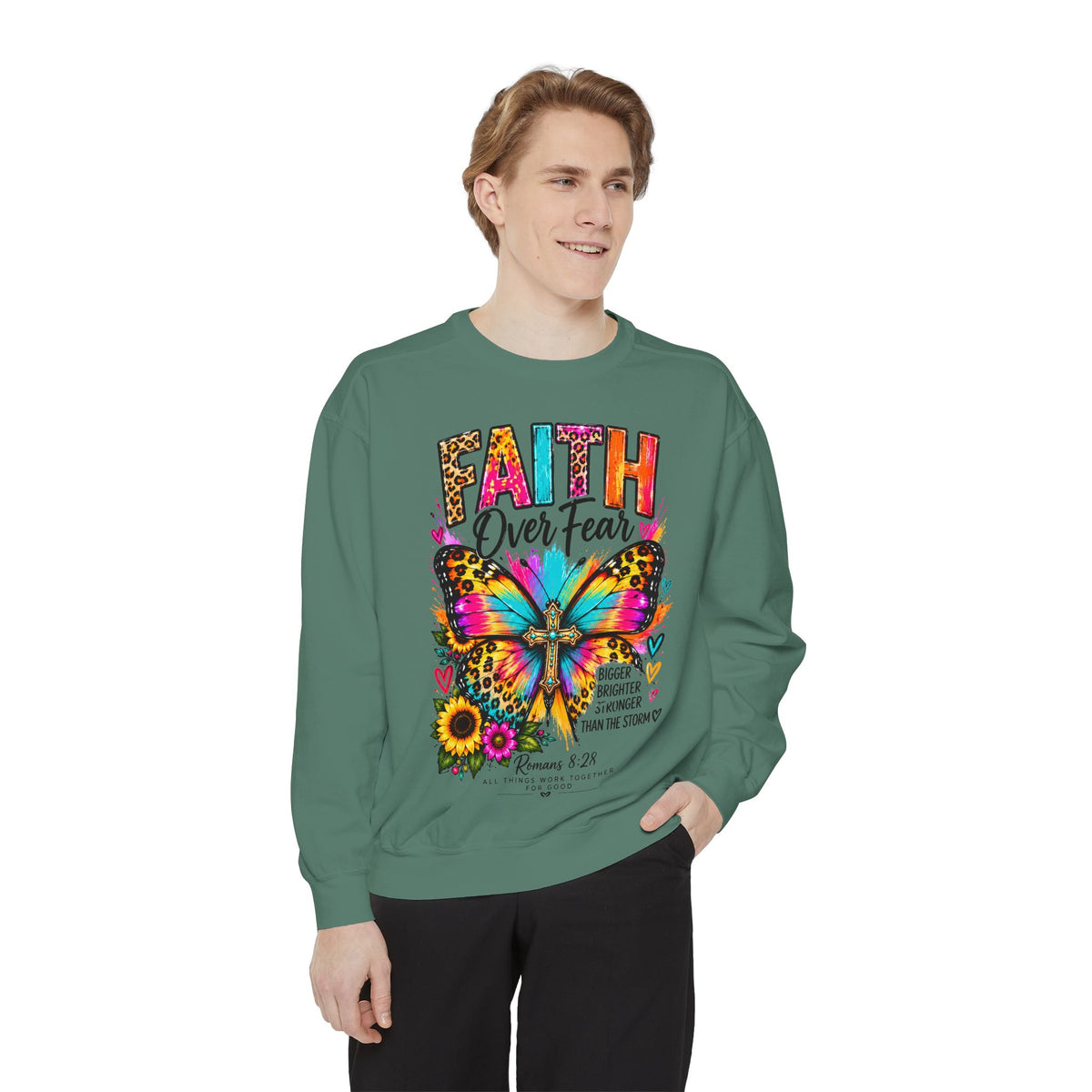 Christian Faith for women Garment-Dyed Sweatshirt