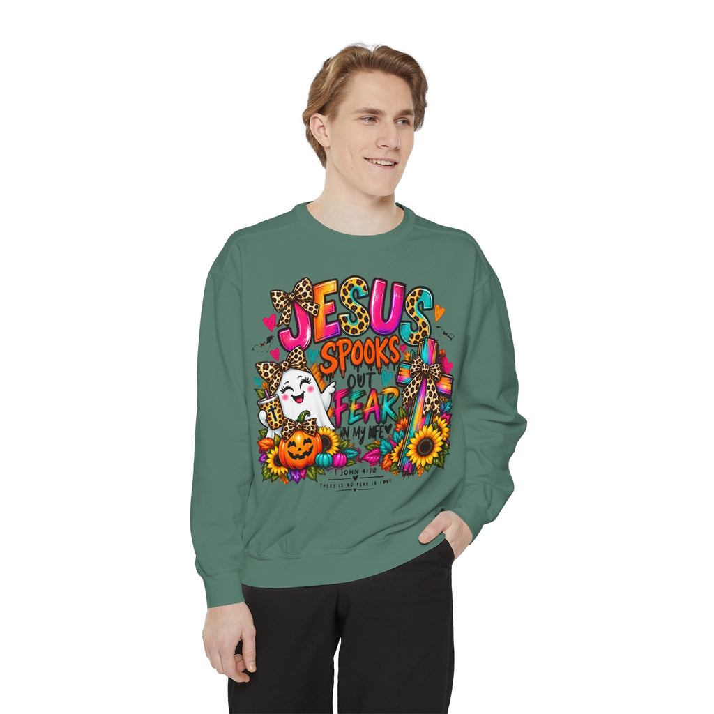 Christian Faith Halloween Garment-Dyed Sweatshirt