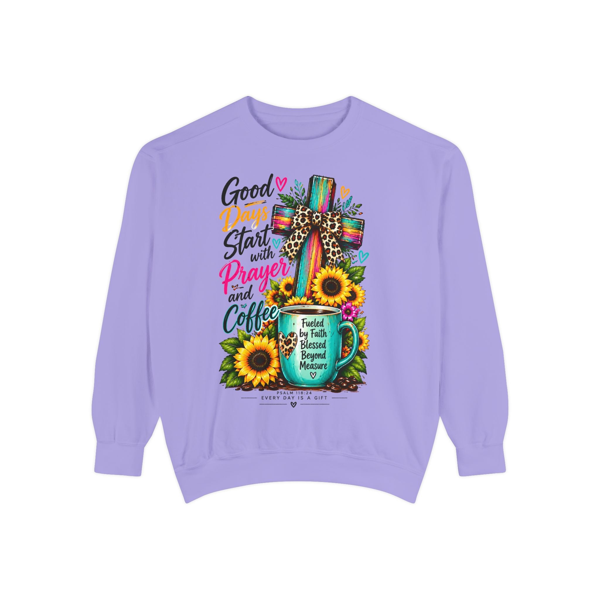 Christian Faith brightens Garment-Dyed Sweatshirt