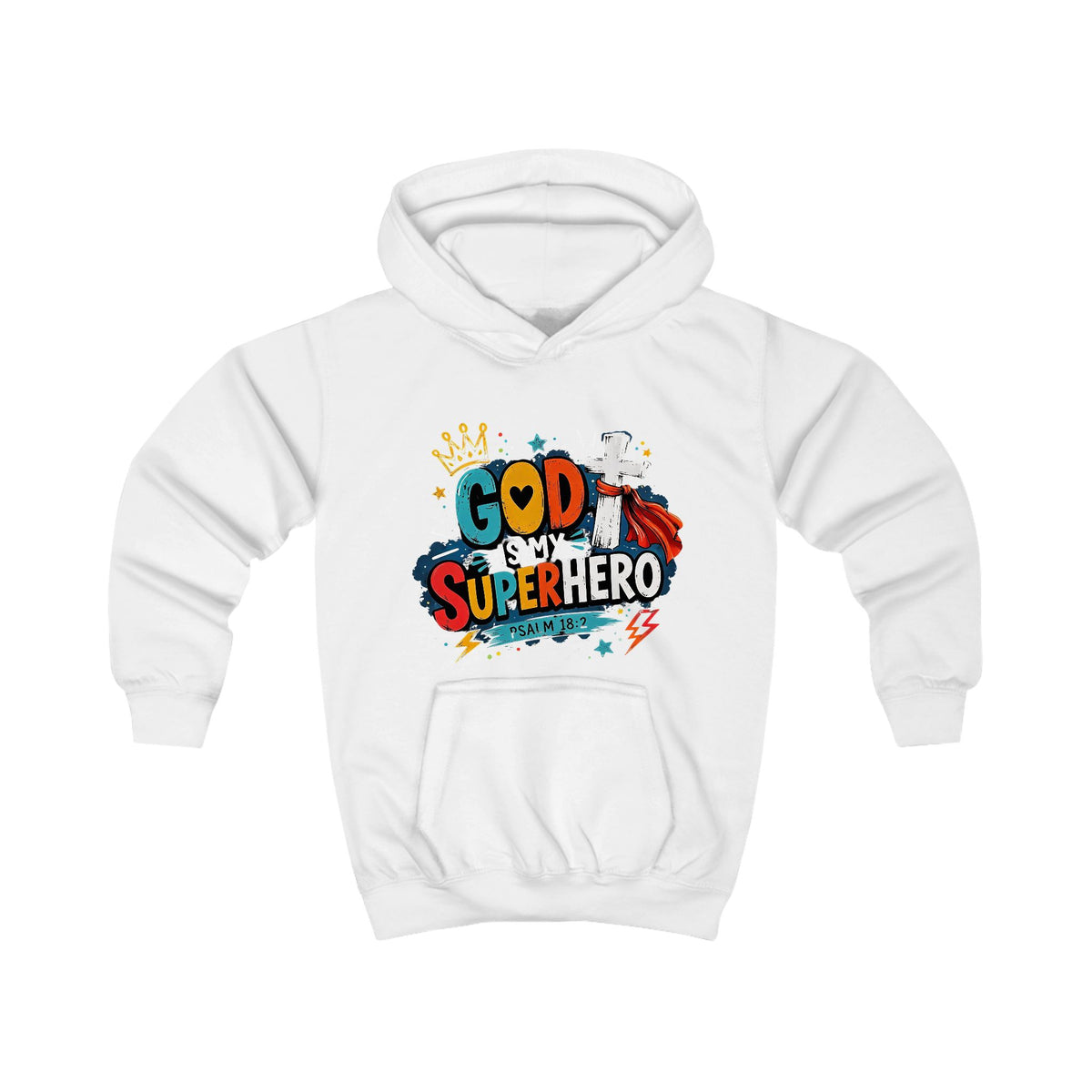 Kids Christian Hoodie-Colorful Faith Youth Sweatshirt