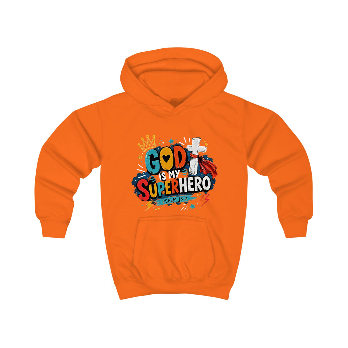 Kids Christian Hoodie-Colorful Faith Youth Sweatshirt