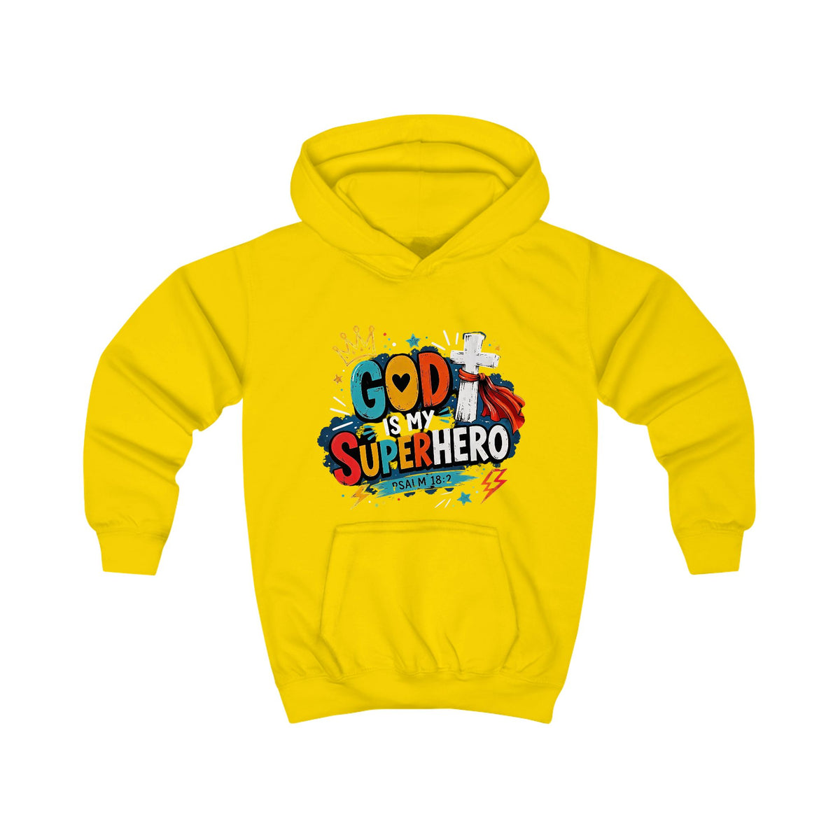 Kids Christian Hoodie-Colorful Faith Youth Sweatshirt