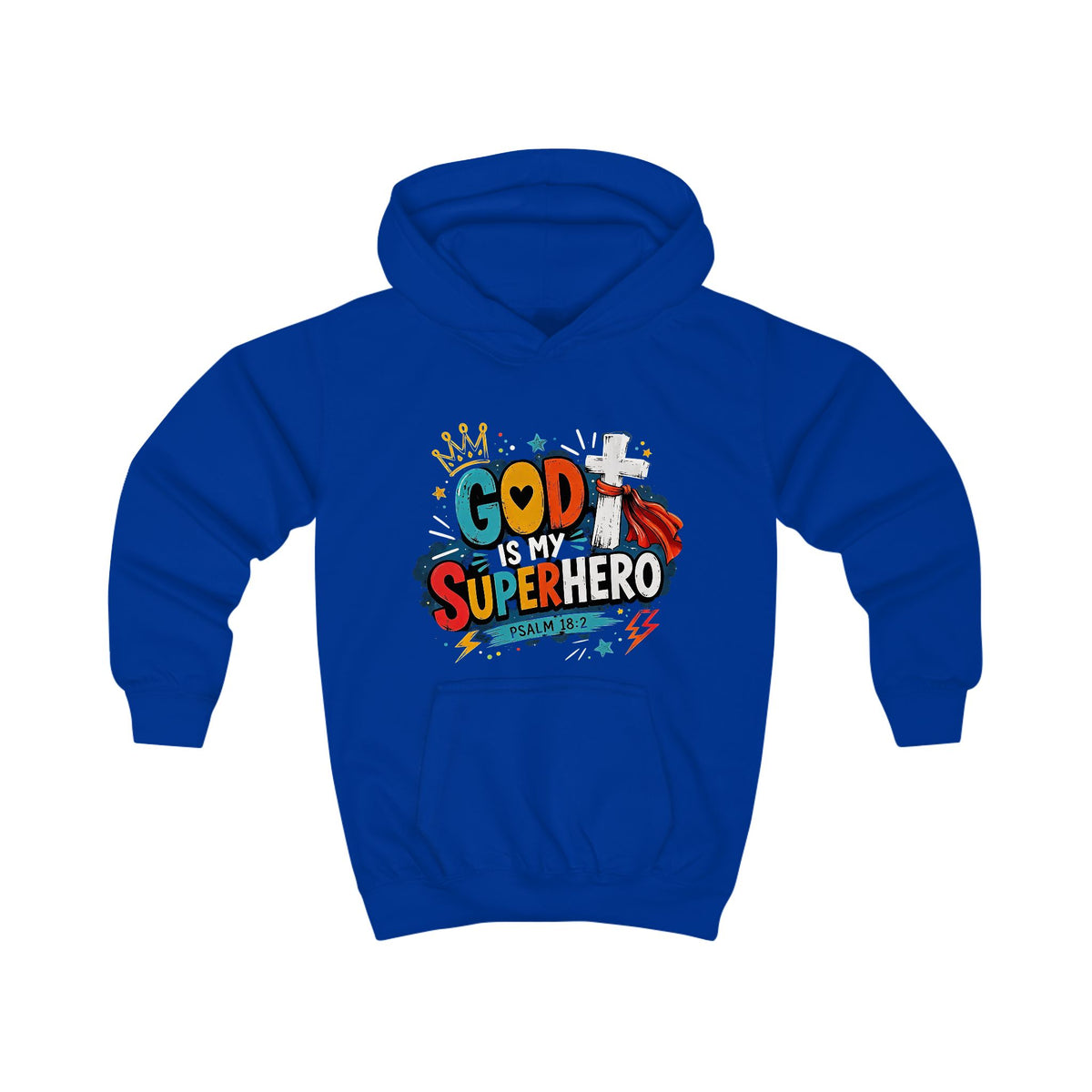 Kids Christian Hoodie-Colorful Faith Youth Sweatshirt
