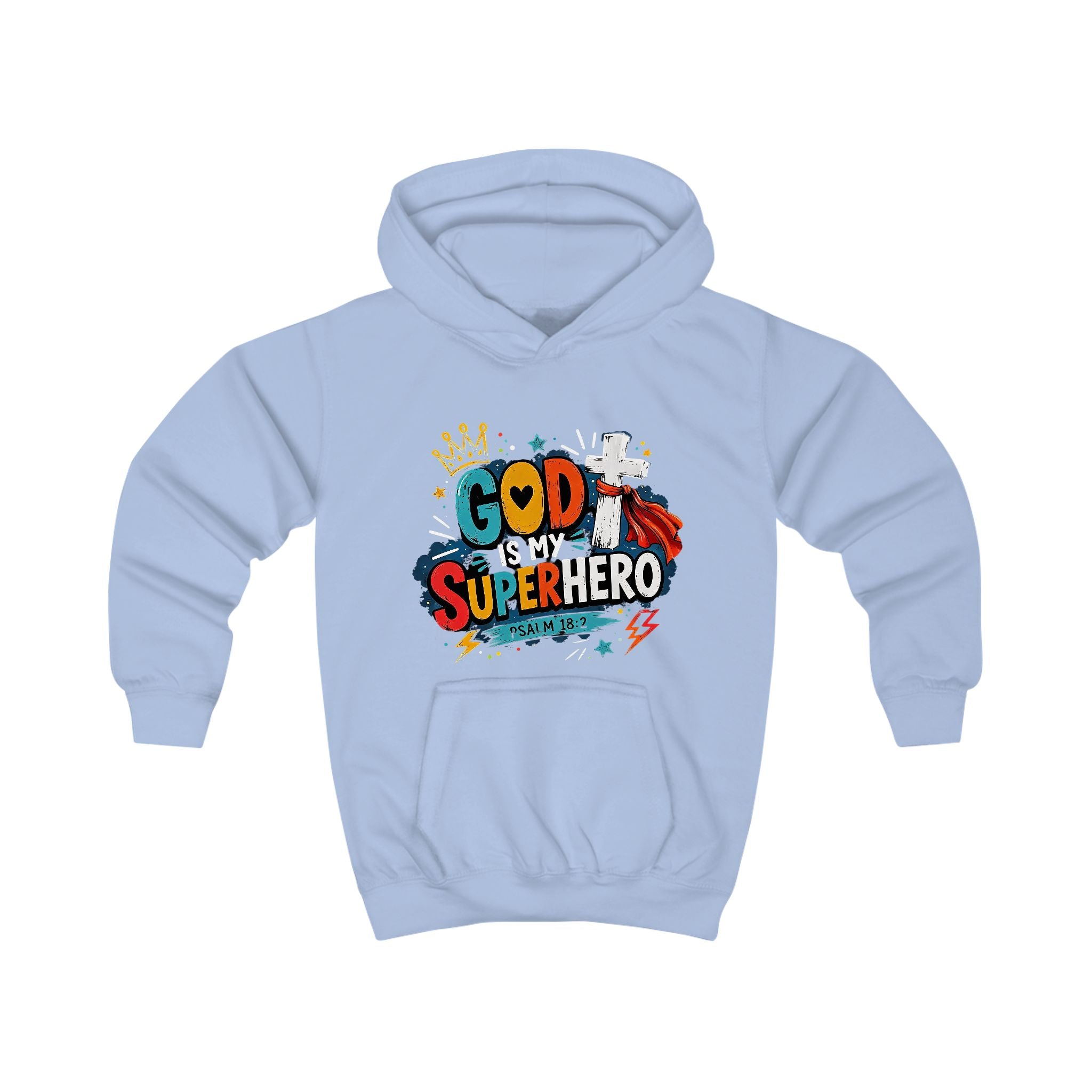Kids Christian Hoodie-Colorful Faith Youth Sweatshirt