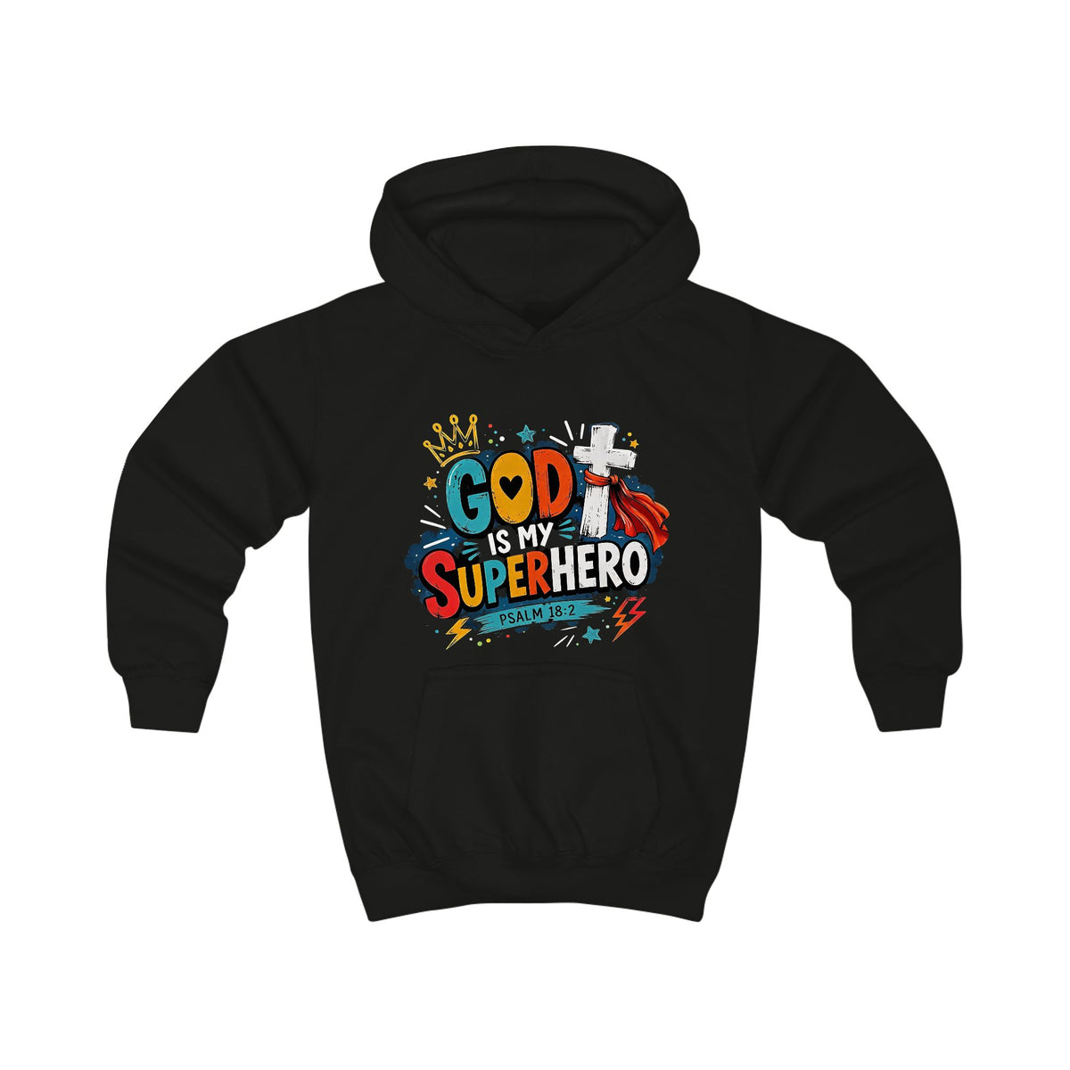 Kids Christian Hoodie-Colorful Faith Youth Sweatshirt