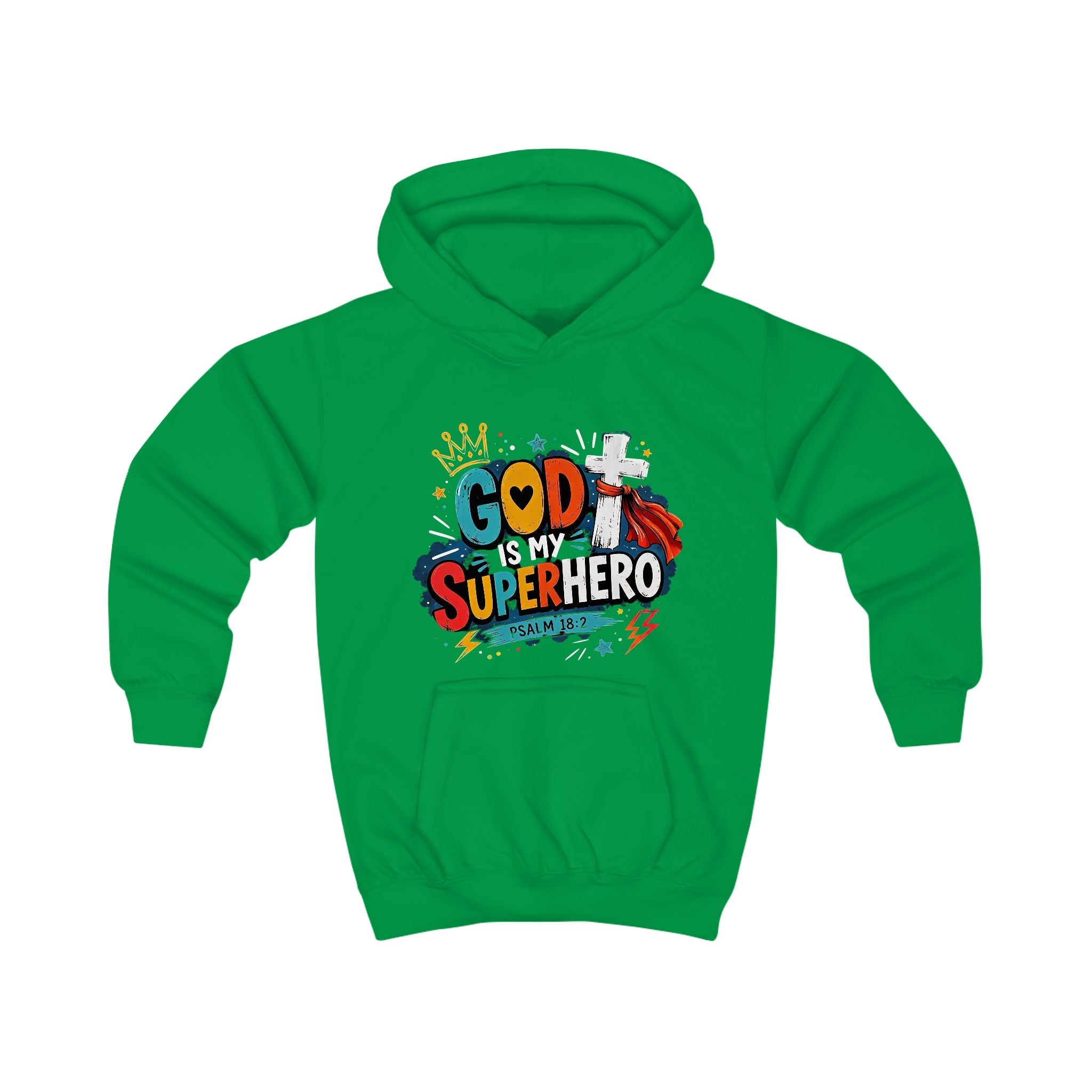 Kids Christian Hoodie-Colorful Faith Youth Sweatshirt