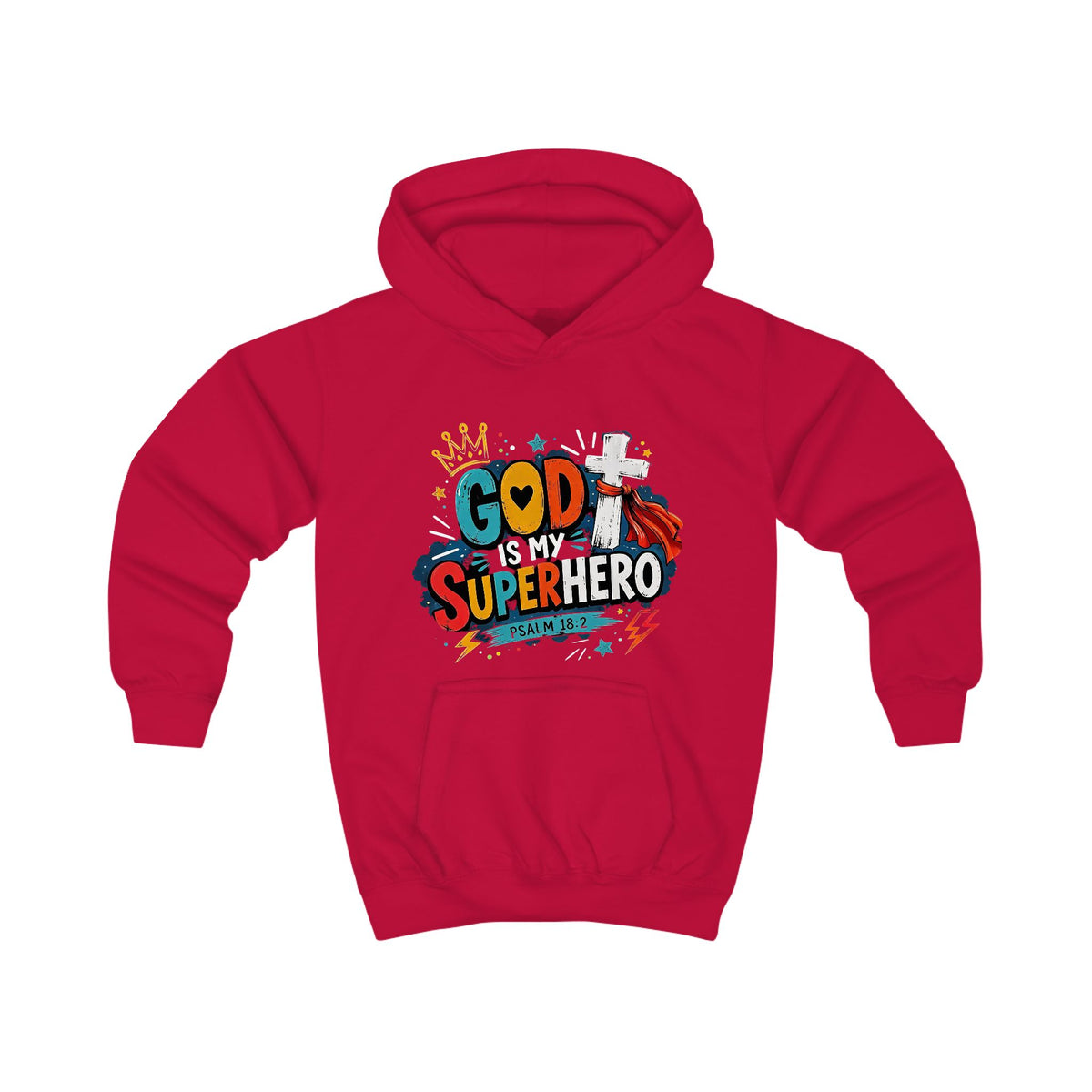 Kids Christian Hoodie-Colorful Faith Youth Sweatshirt
