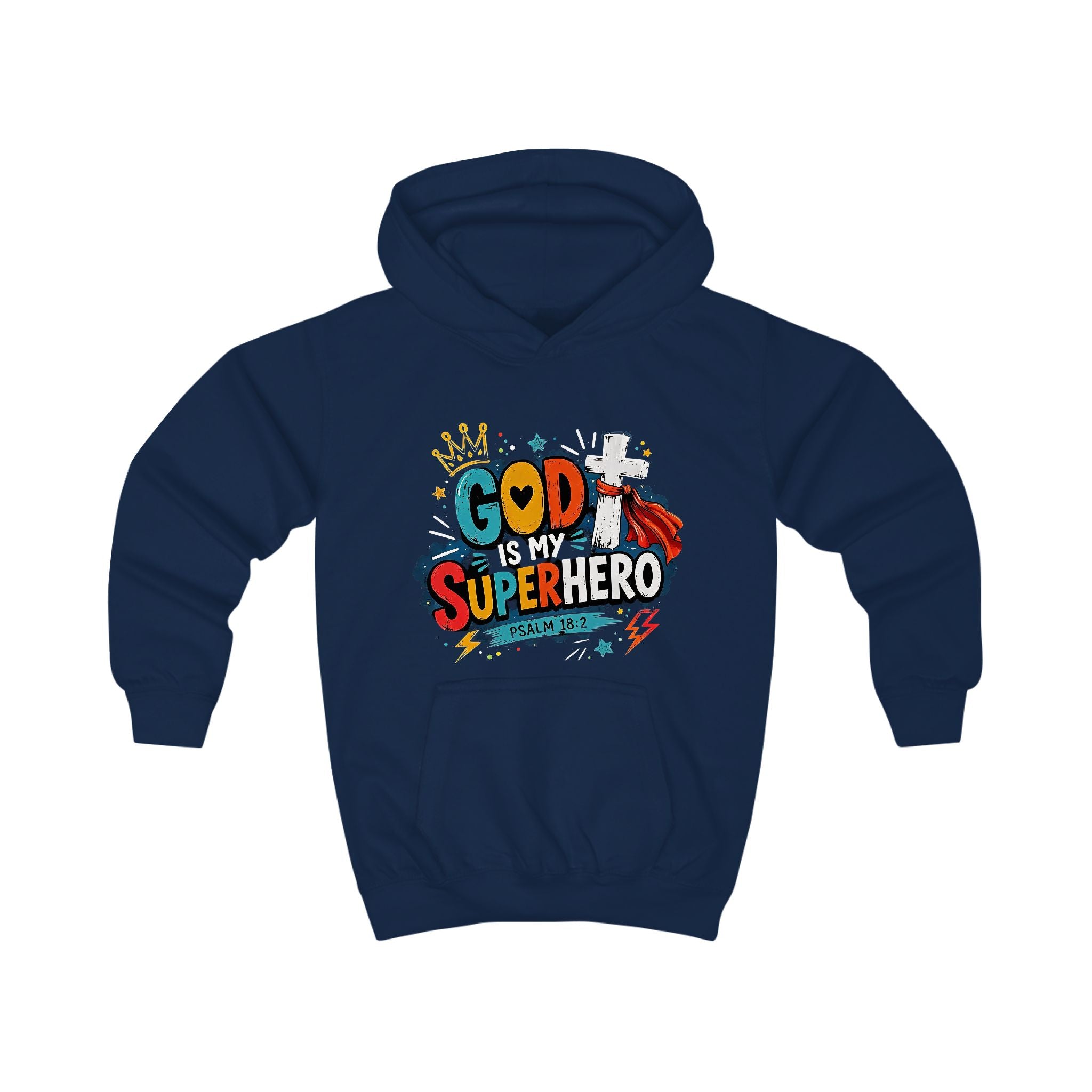 Kids Christian Hoodie-Colorful Faith Youth Sweatshirt