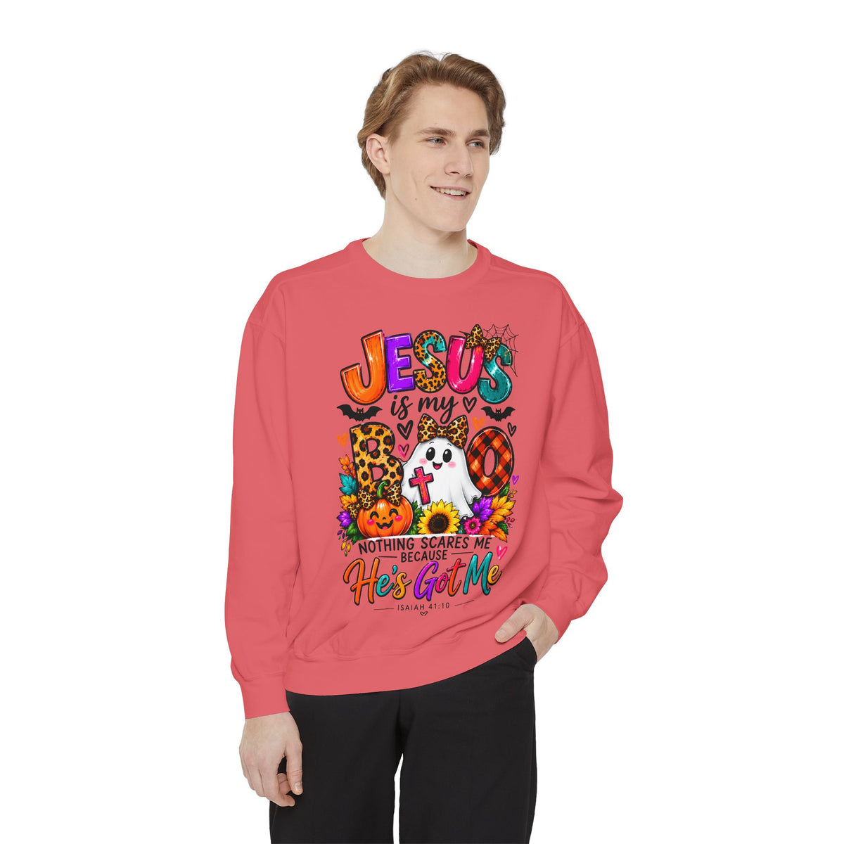 Christian Faith Halloween Garment-Dyed Sweatshirt