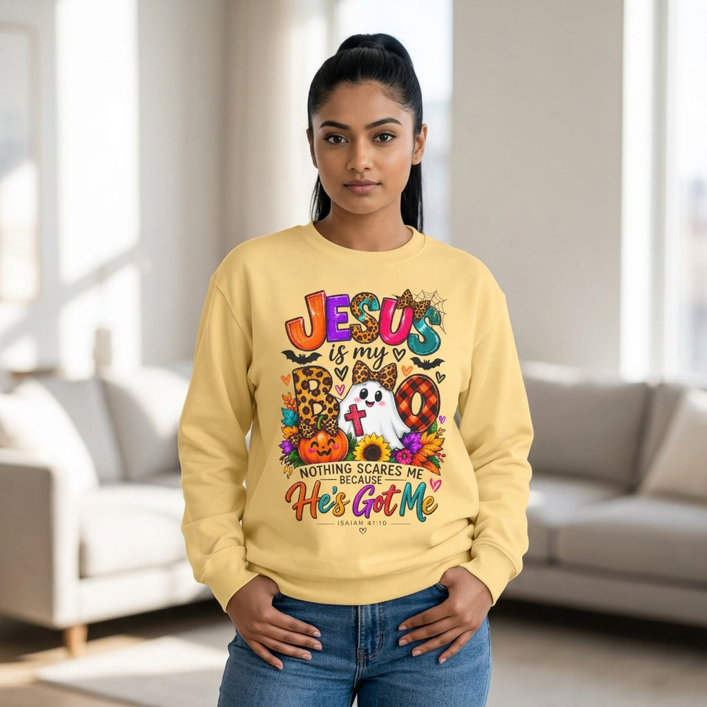 Christian Faith Halloween Garment-Dyed Sweatshirt
