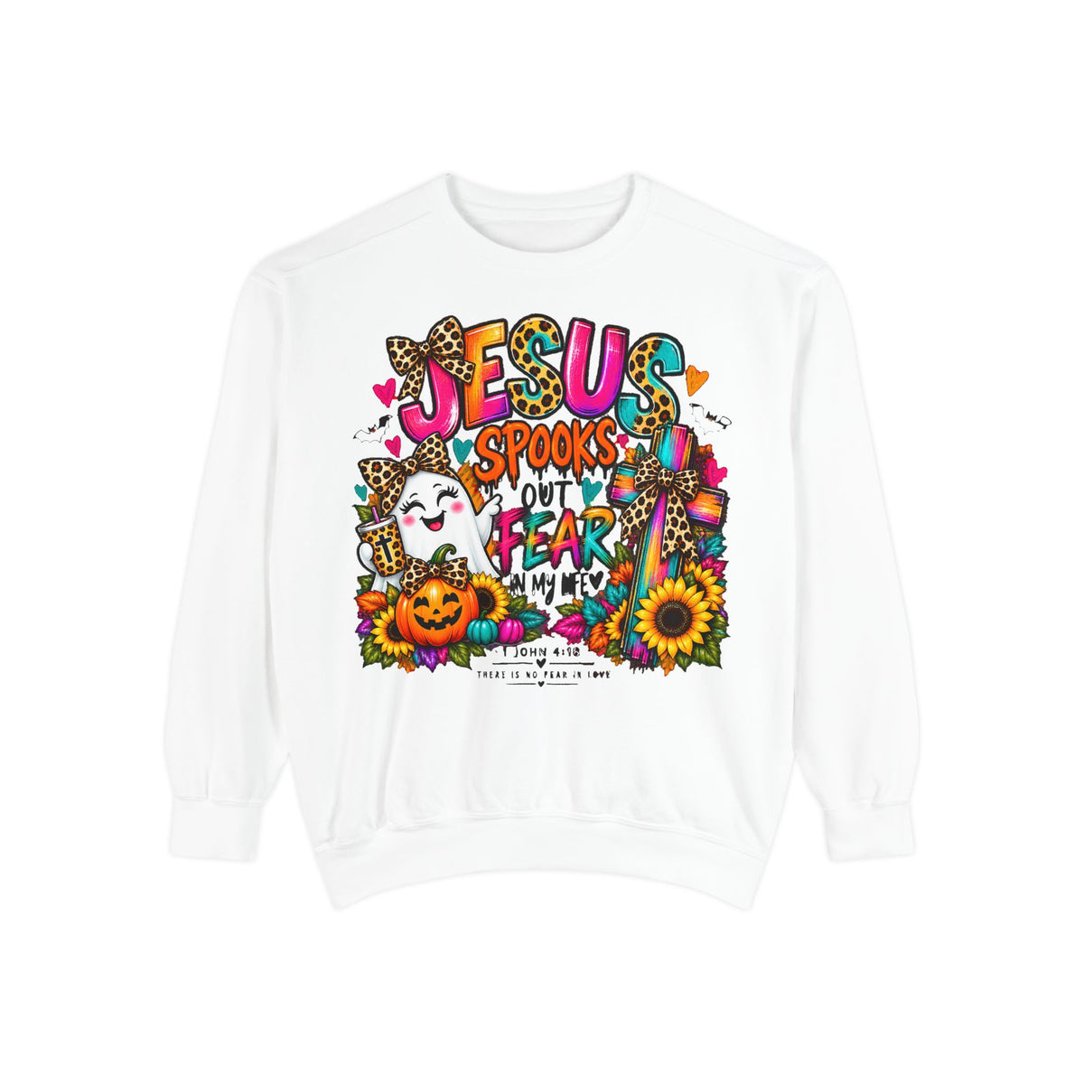 Christian Faith Halloween Garment-Dyed Sweatshirt