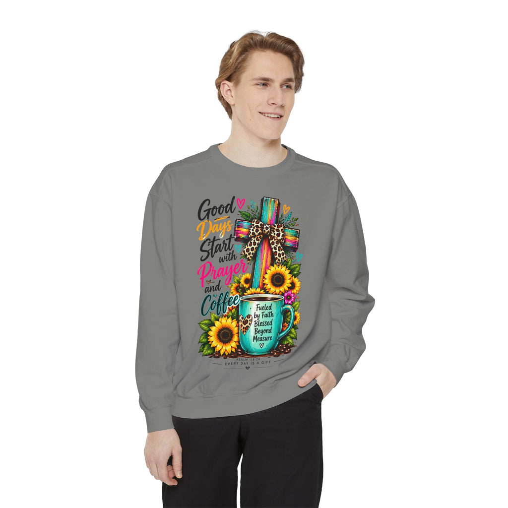 Christian Faith brightens Garment-Dyed Sweatshirt