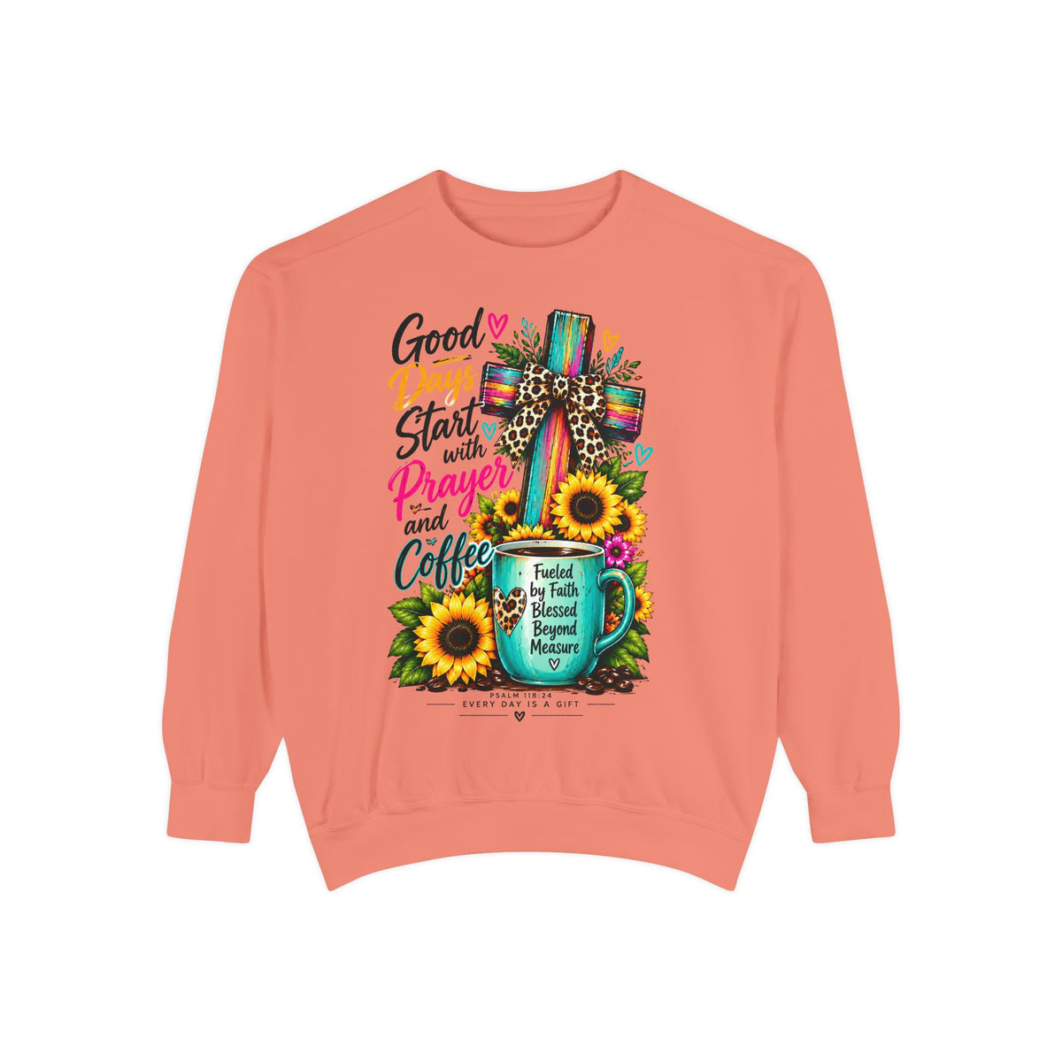 Christian Faith brightens Garment-Dyed Sweatshirt
