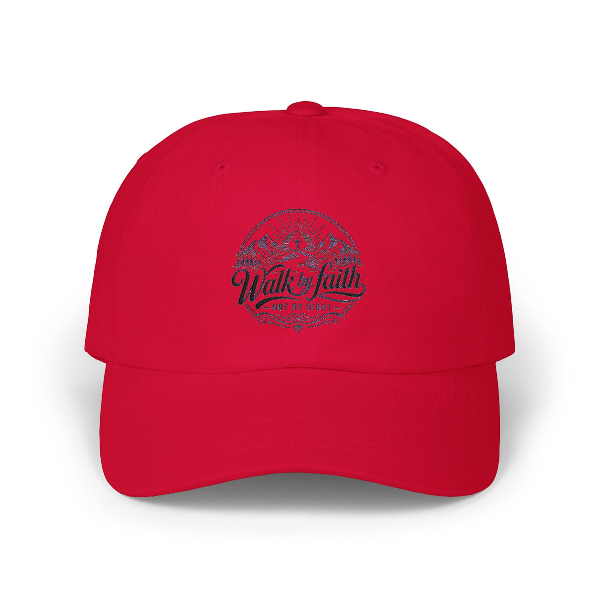 Dad Cap — "Walk by Faith Not by Sight" Embroidered Faith Baseball Hat