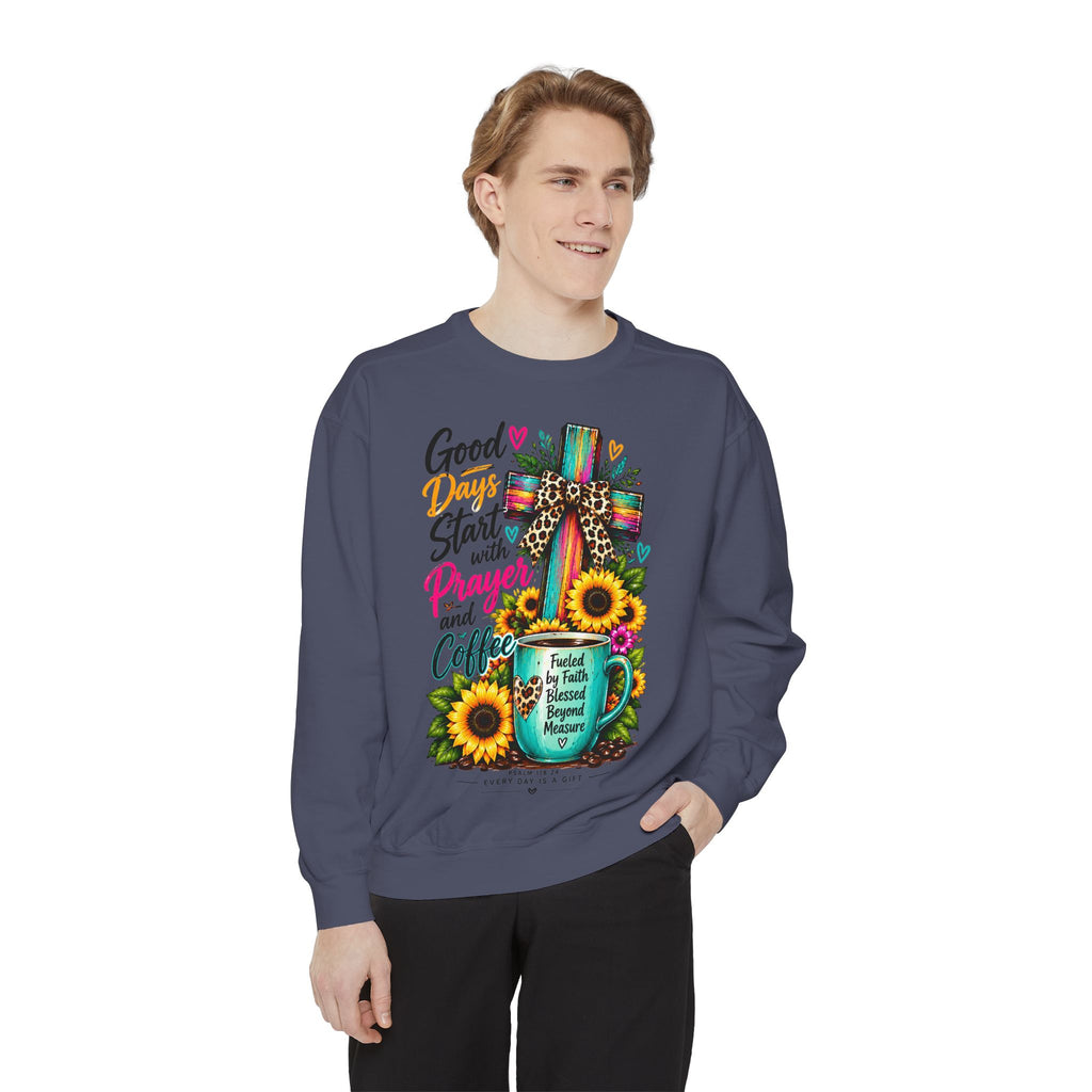 Christian Faith brightens Garment-Dyed Sweatshirt