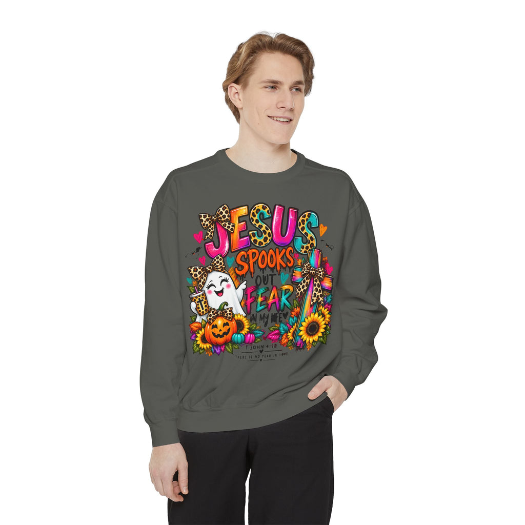 Christian Faith Halloween Garment-Dyed Sweatshirt