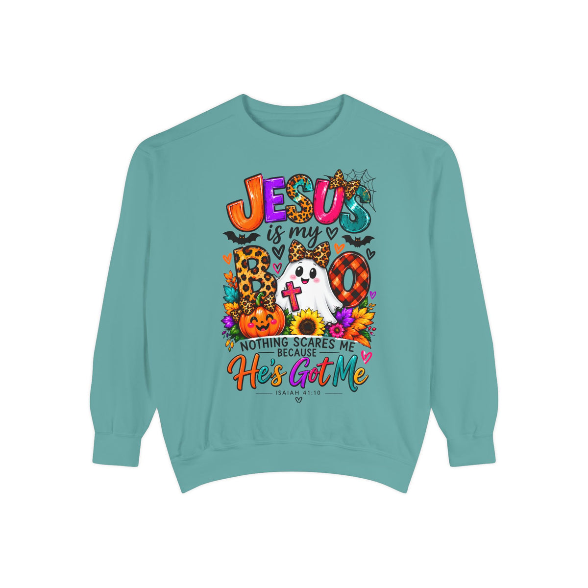 Christian Faith Halloween Garment-Dyed Sweatshirt