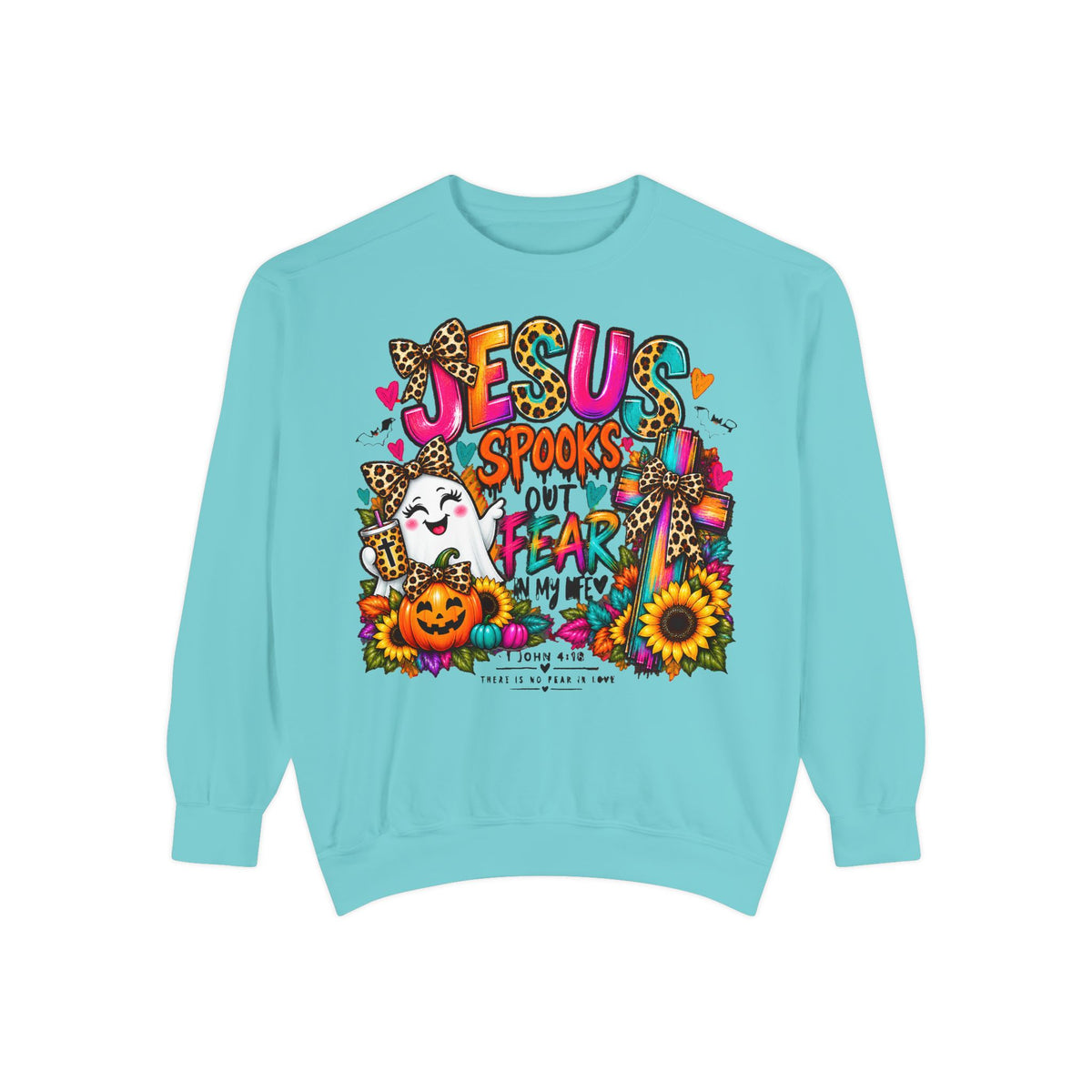 Christian Faith Halloween Garment-Dyed Sweatshirt