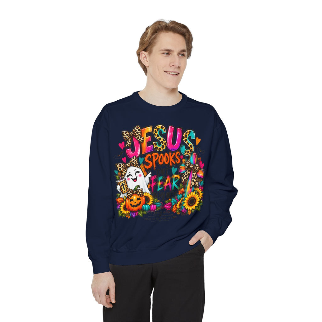 Christian Faith Halloween Garment-Dyed Sweatshirt