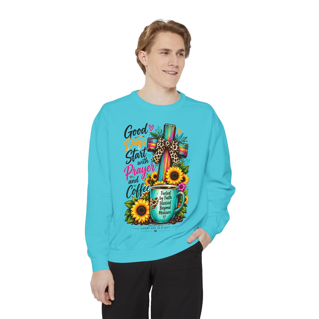 Christian Faith brightens Garment-Dyed Sweatshirt